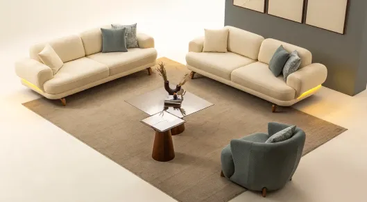 Product img 2, Milan Ahşap Ayaklı Koltuk Takımı